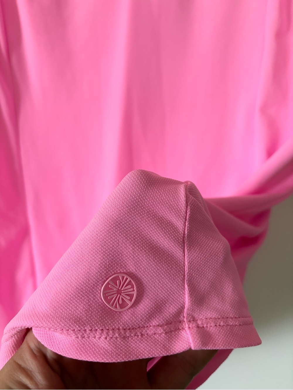 Lilly Pulitzer Luxletic Pink Ruffle Sleeveless Golf Polo Top | Size L - Picture 5 of 5